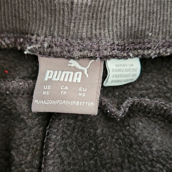 XS womens black puma sweat pants - Picture 2 of 2